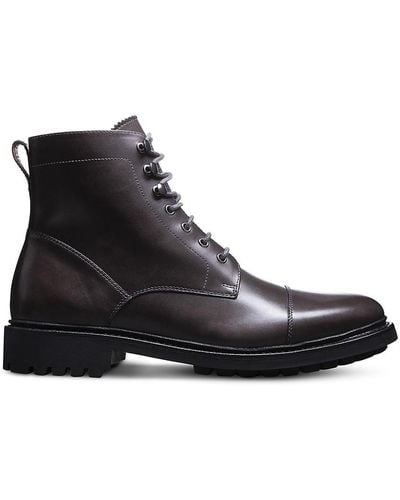 Allen Edmonds Briggs Zip Leather Ankle Boots - Black