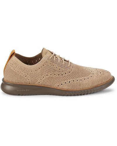 Cole Haan 2.zerogrand Wingtip Knit Oxford Shoes - Brown