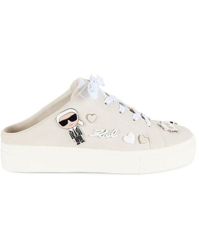 Karl Lagerfeld Cambira Low Top Slip On Trainers - White