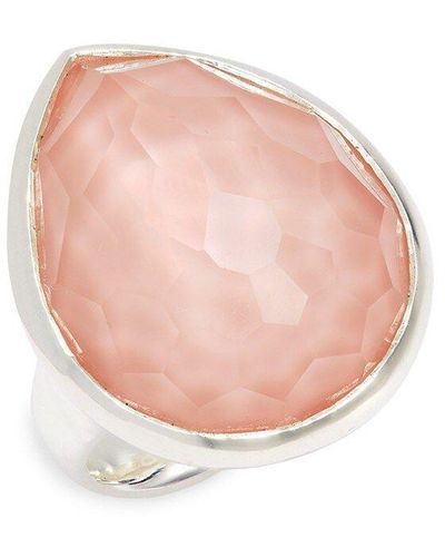 Ippolita Wonderland Sterling Silver & Doublet Large Teardrop Ring - Pink