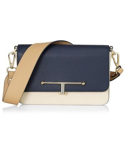 Strathberry Melville Colorblock Leather Baguette - Blue