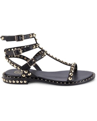 Ash Studded Leather Sandals - Metallic