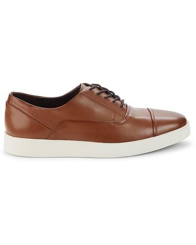 Calvin Klein Elijah Cap Toe Oxford Sneakers - Brown