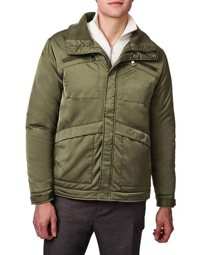 Bernardo Twill Tech Zip Front Jacket - Green
