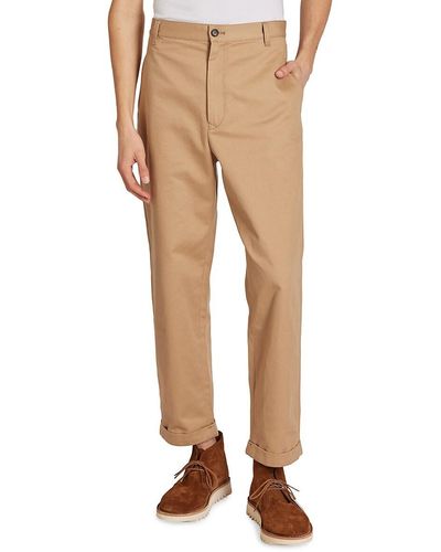 KENZO Straight-fit Cotton Chinos - Natural