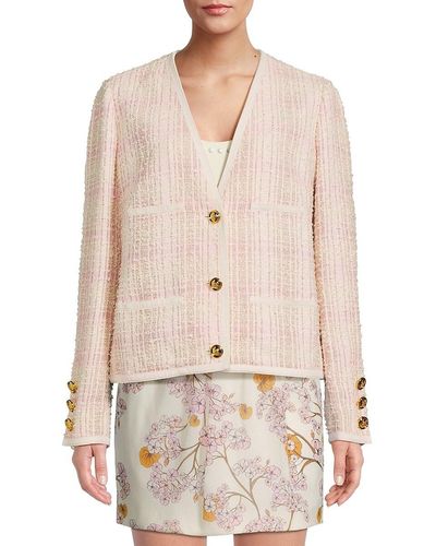 Giambattista Valli Virgin Wool Blend Tweed Jacket - Natural