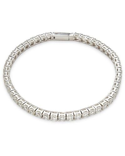 Effy Sterling Silver & White Topaz Tennis Bracelet - Metallic