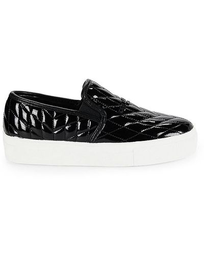 Karl Lagerfeld Clarissa Logo Quilted Slip On Sneakers - Black
