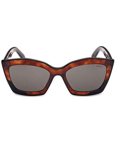 Emilio Pucci 54mm Cat Eye Sunglasses - Brown