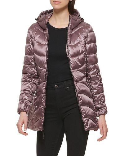 Cole Haan Signature A Line Puffer Jacket - Brown