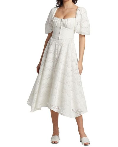 Acler Stapleton Lace Midi Dress - White