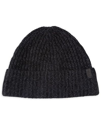 Vince Ribbed Cashmere Beanie - Black