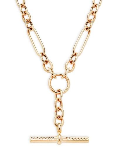 Saks Fifth Avenue 14k Yellow Gold Bar Lariat Necklace - Metallic