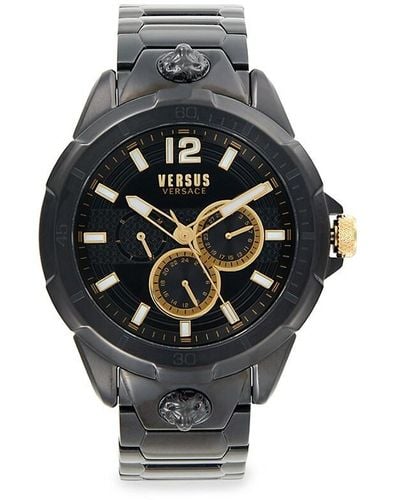 Versus 44mm Black Ion Plated Stainless Steel Chronograph Watch