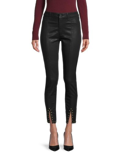 Articles of Society Hillary High-Rise Coated Skinny Jeans - Black