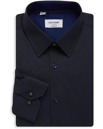Duchamp Tailored-fit Dress Shirt - Blue