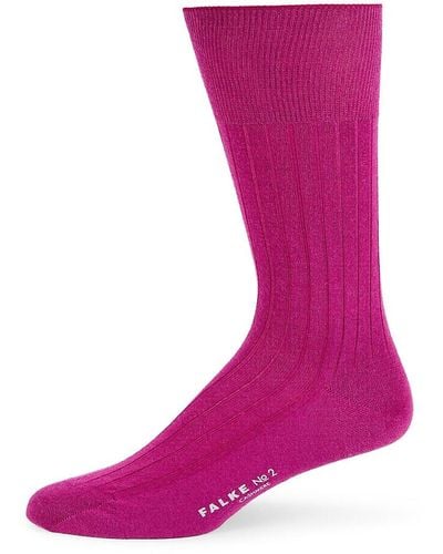 FALKE No 2 Logo Cashmere Crew Socks - Pink