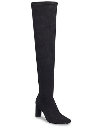 French Connection Charli Square Toe Over The Knee Boots - Black