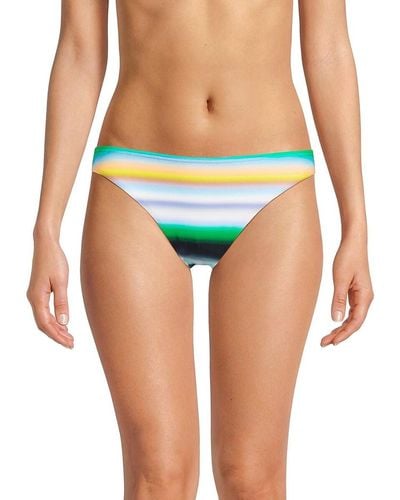 Cynthia Rowley Ombré Striped Bikini Bottoms - Blue