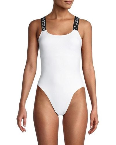 Kendall + Kylie Kendall + Kylie Logo Band One-piece Swimsuit - White