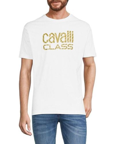 Class Roberto Cavalli Logo Tee - White