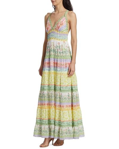 Alice + Olivia Alice + Olivia Karolina Panelled Halter Maxi Dress - Multicolour