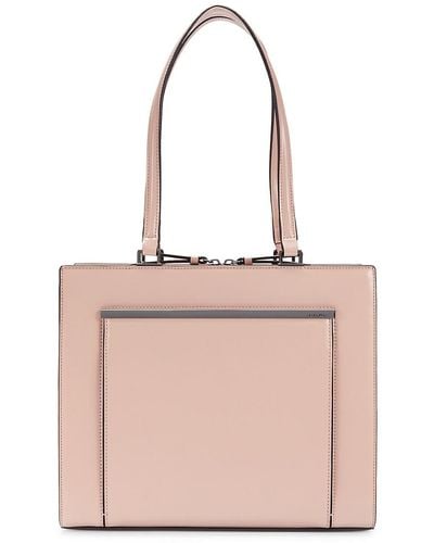 Calvin Klein Astrid Faux Leather Tote - Pink