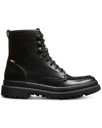 Allen Edmonds Sawyer Apron Toe Leather Ankle Boots - Black