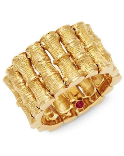 Roberto Coin 18k Gold Bamboo Ring - Metallic