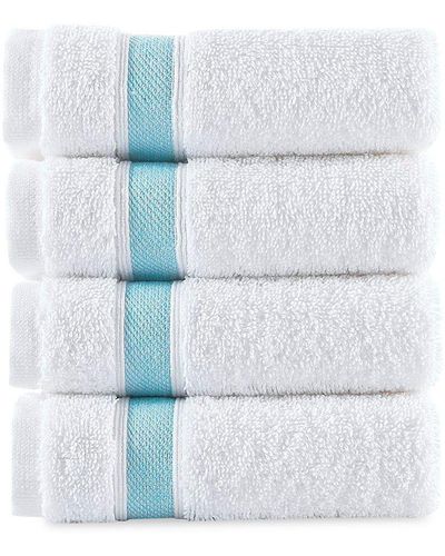 Brooks Brothers 4-piece Wash Cloth Set - Blue
