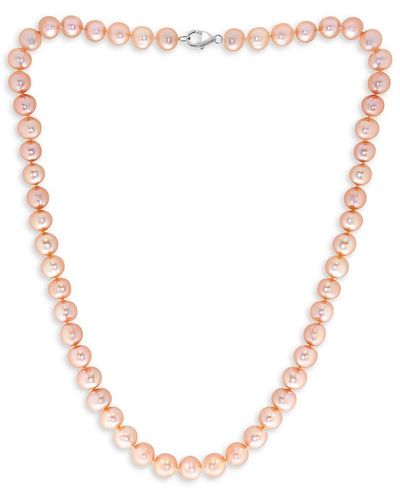 Effy Sterling & 7-8Mm Peach Freshwater Pearl Necklace - Natural