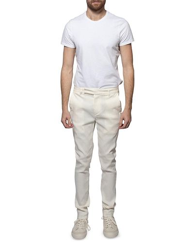 Monfrere Grant Linen Blend Skinny Trousers - Natural