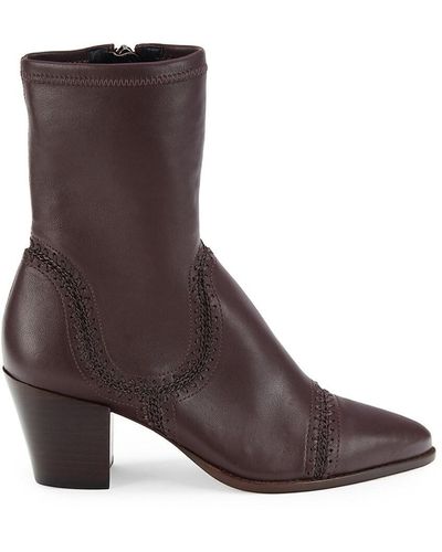 Alexandre Birman Benta Leather Ankle Boots - Brown