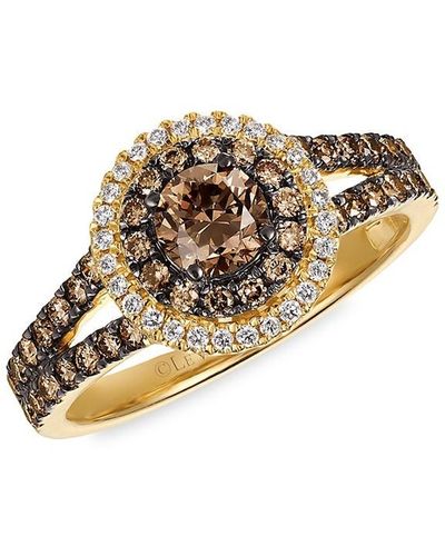Le Vian Chocolatier® 14k Honey Goldtm, Chocolate Diamond® & Vanilla Diamond® Split Shank Ring - White
