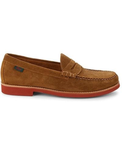G.H. Bass & Co. Larson Suede Penny Loafers - Brown
