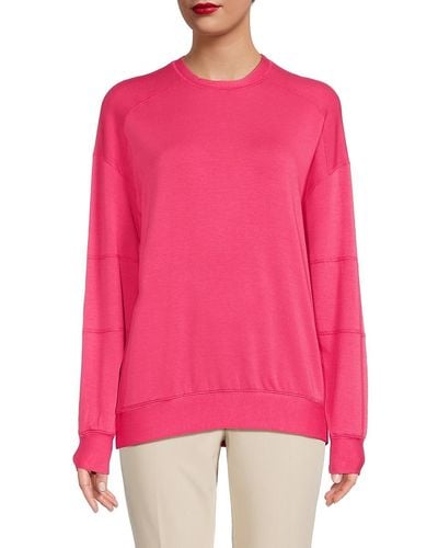 Alala Solid Drop Shoulder Sweater - Pink