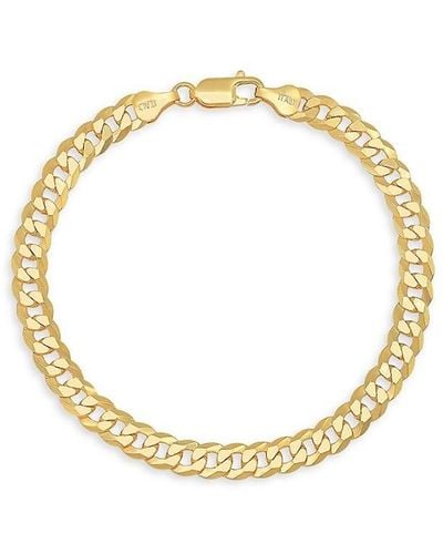 Anthony Jacobs Sterling Silver Curb Chain Bracelet - Metallic