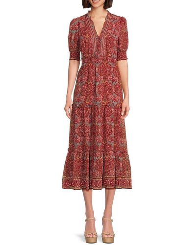 Short sleeve store peasant dress