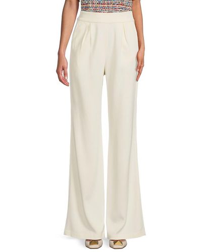 Ramy Brook Pleated Wide Leg Trousers - White