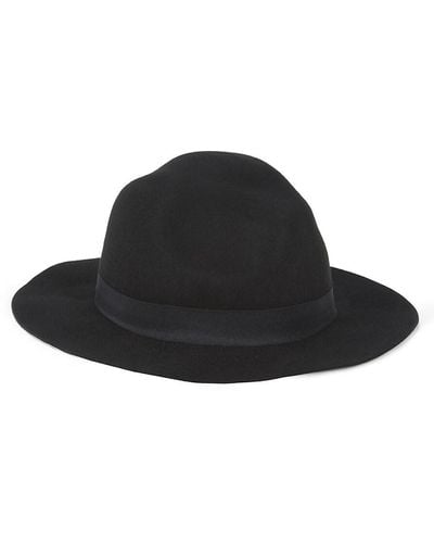 Calvin Klein Band Trim Wool Panama Hat - Black