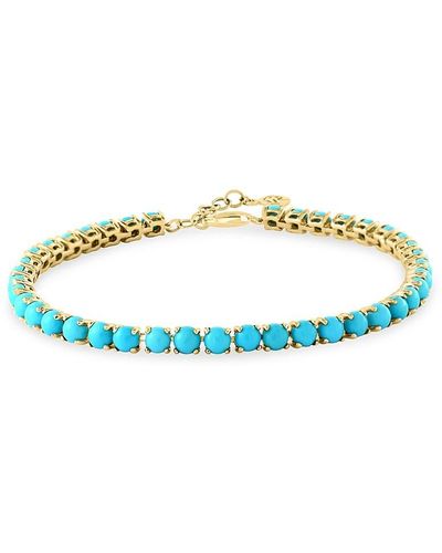 Effy 14k Yellow Gold & Turquoise Beaded Bracelet - Blue