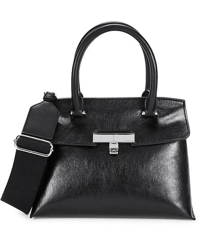 Calvin Klein Becky Double Top Handle Bag - Black