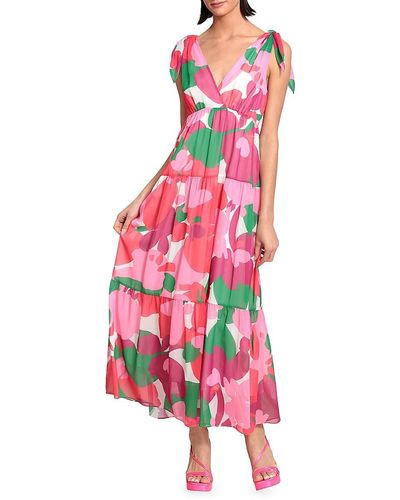 Donna Morgan Tiered Maxi Dress - Pink