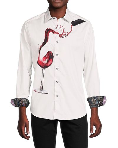Robert Graham Classic Fit Sager Placement Shirt - White