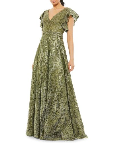 Mac Duggal Embellished A-line Evening Dress - Green