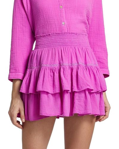 Honorine Lucia Tiered Miniskirt - Pink