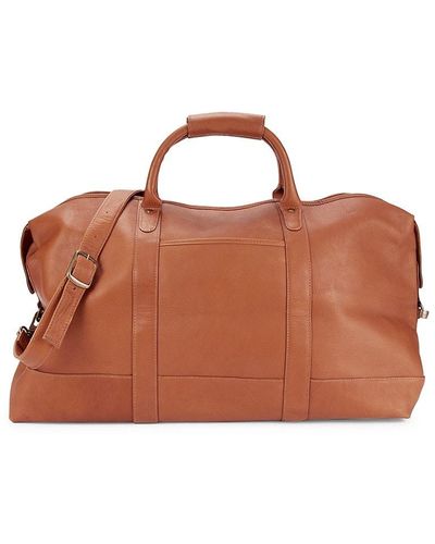 ROYCE New York Leather Duffle Bag - Orange