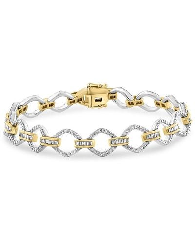 Effy 14k Two Tone Gold & 1.59 Tcw Diamond Bracelet - White