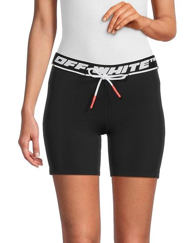 Off-White c/o Virgil Abloh Logo Band Biker Shorts - Black