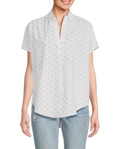 French Connection Bea Dobbie Rhode Embroidered Top - White